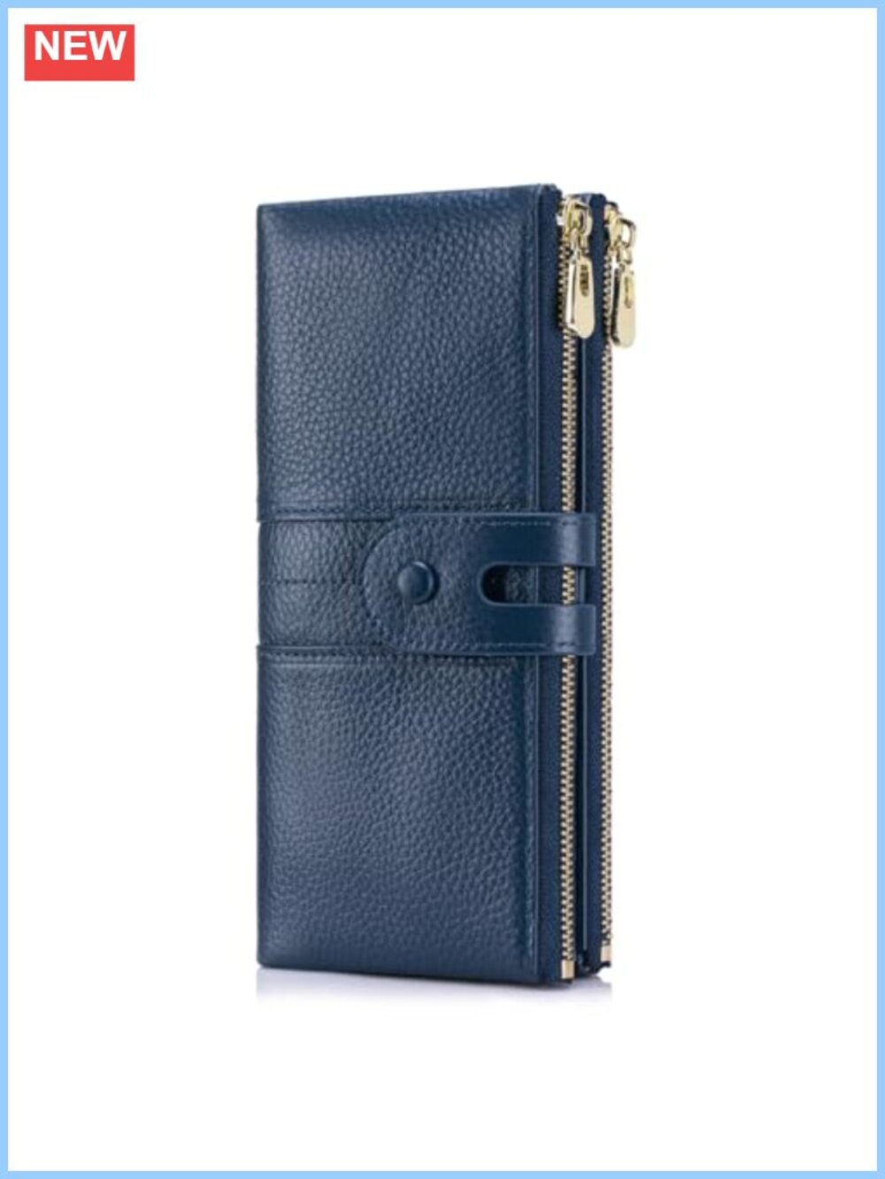 Soft Leather RFID Blocking Bifold Wallet Large Capacity Credit Card Holder